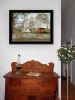 Trendy Decor 4U "American Star Quilt Block Barn" Framed Wall Art, Modern Home Decor Framed Print for Living Room
